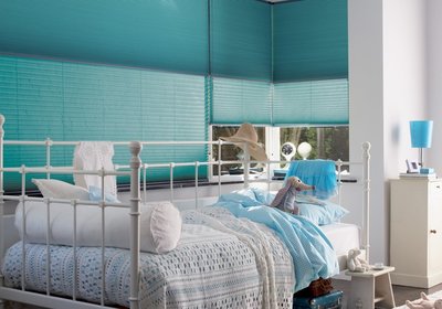 Luxusná plisovaná roleta Duette® detská izba modrá